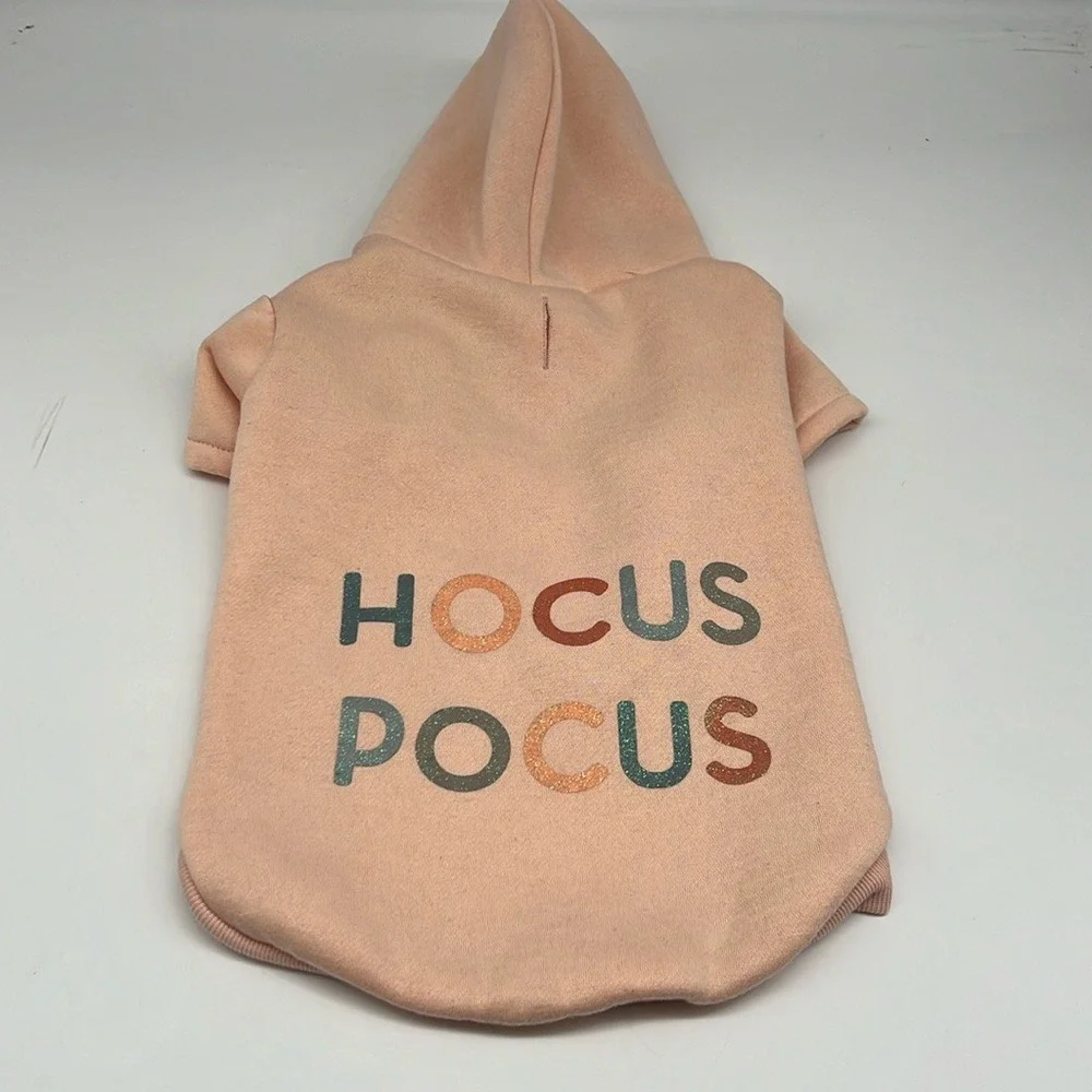 Sydney & Co. Hocus Pocus Dog Hoodie‎ Pet Costume Apparel Pastel Peach Medium